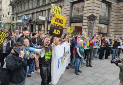 Protest gegen die FPÖ zwei Tage vor der Wahl